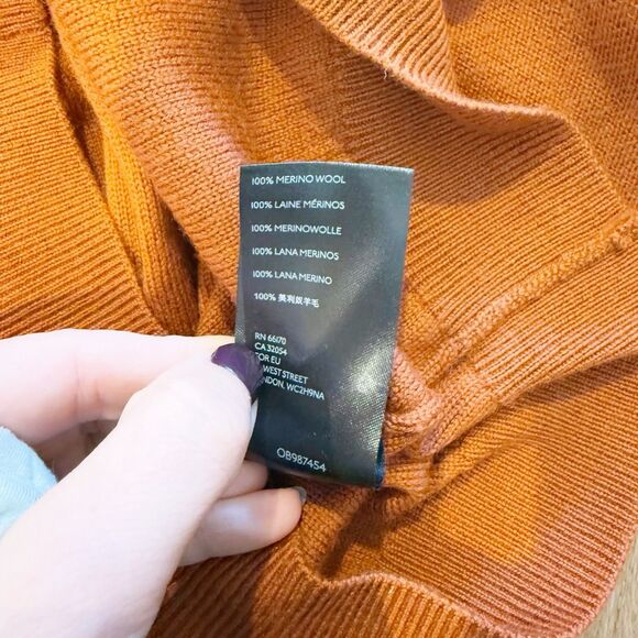 Anthropologie Womens Cowl Neck Wool Fall Sweater Size XSmall Lightweight Autumn - Picture 6 of 6